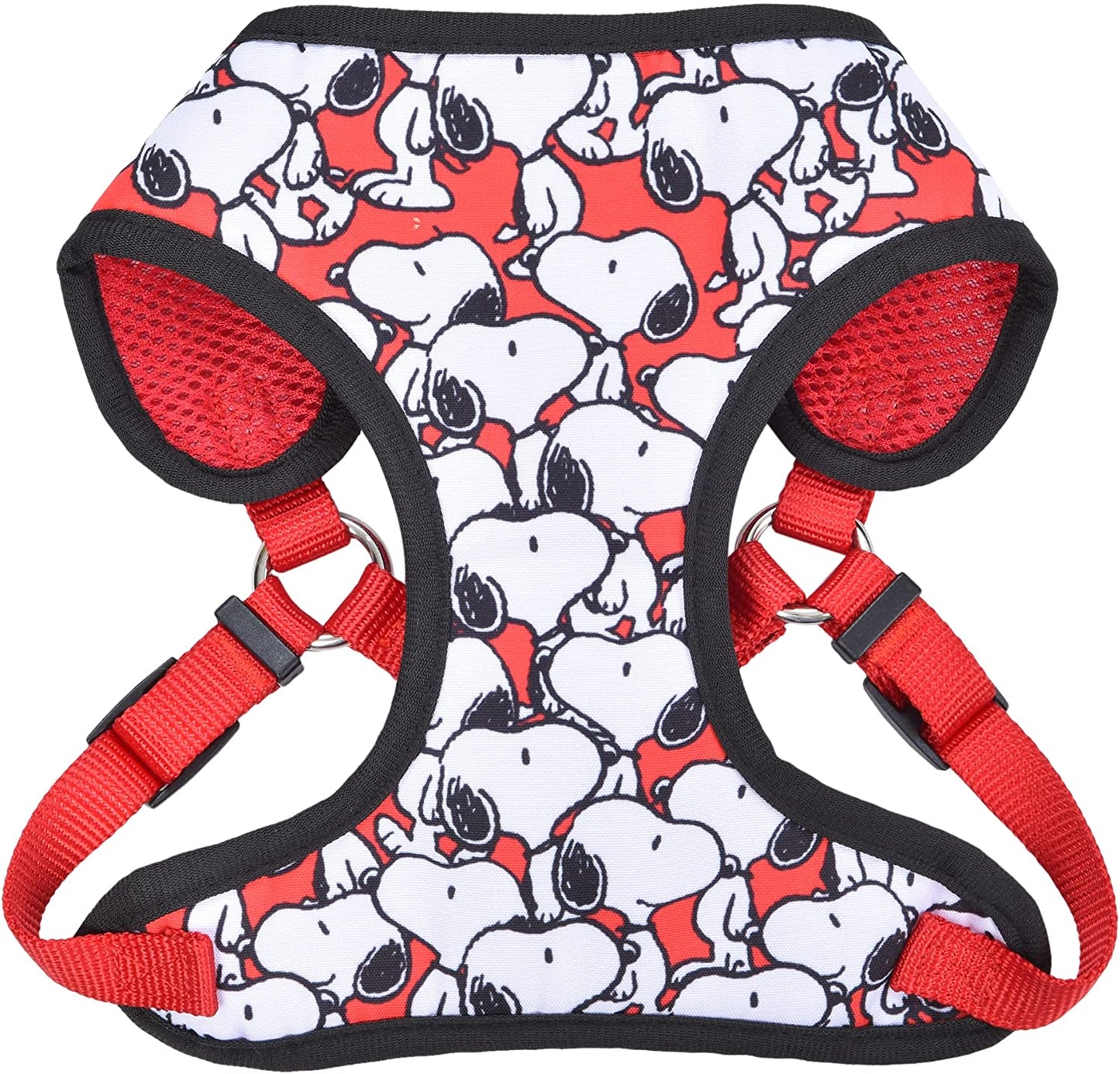 Charlie Brown Snoopy Red Dog Harness, Large | White Harness with Red Features | No Pull, Apparel & Accessories for All Dogs