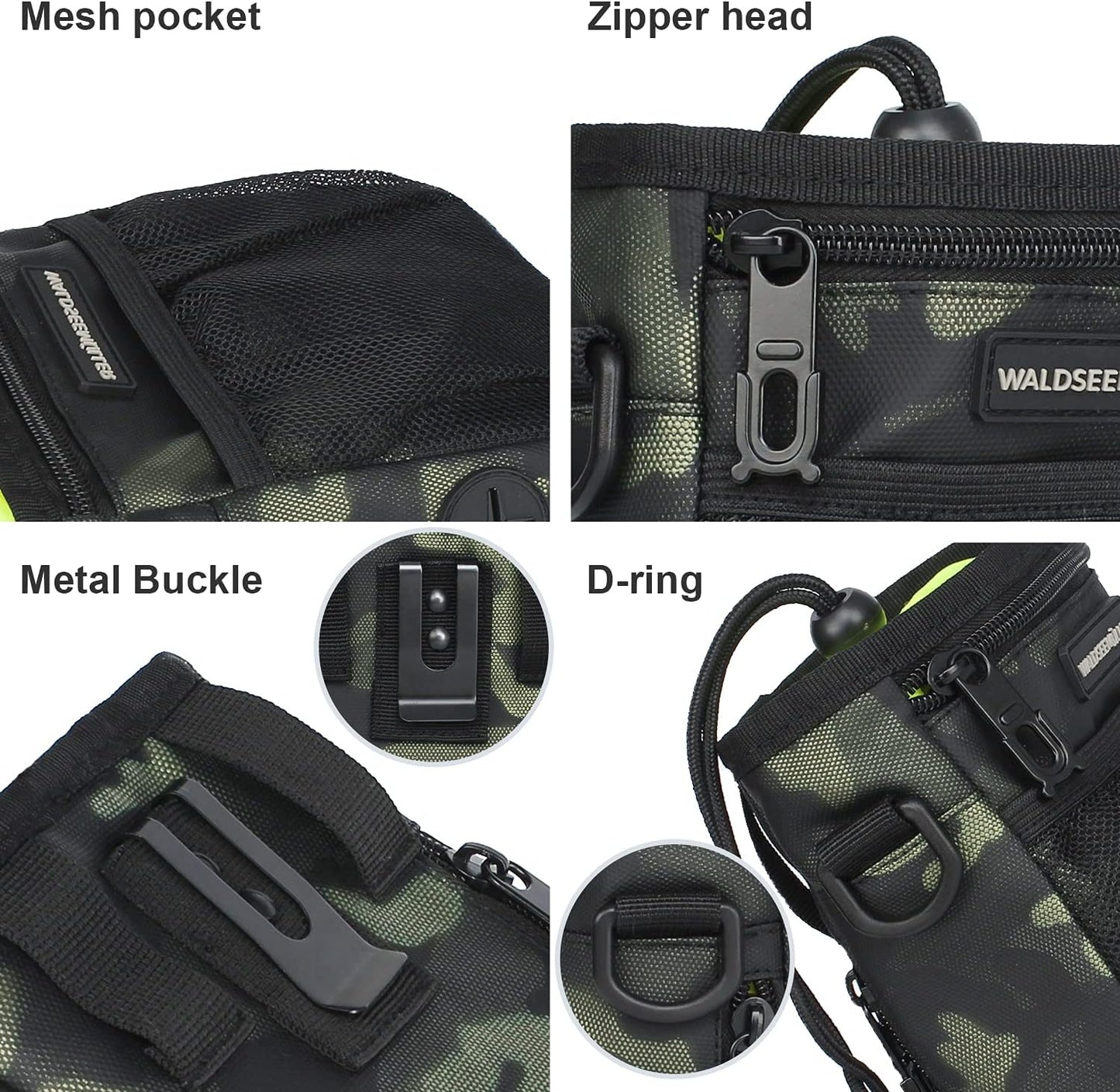 Dog Treat Pouch Waldseemuller Dog Treat Pouch for Training, Dog Training Treat Pouch with Waist Shoulder Strap,Dog Treat Bags Training Pouch 3 Ways to Wear,Dog Treat Pouch for Leash