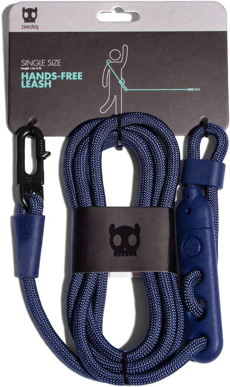 Deep Blue 4-In-1 Hands-Free Dog Leash – Adjustable Reflective Rope, Crossbody, Waist, and Long Leash – Versatile, Durable, and Comfortable