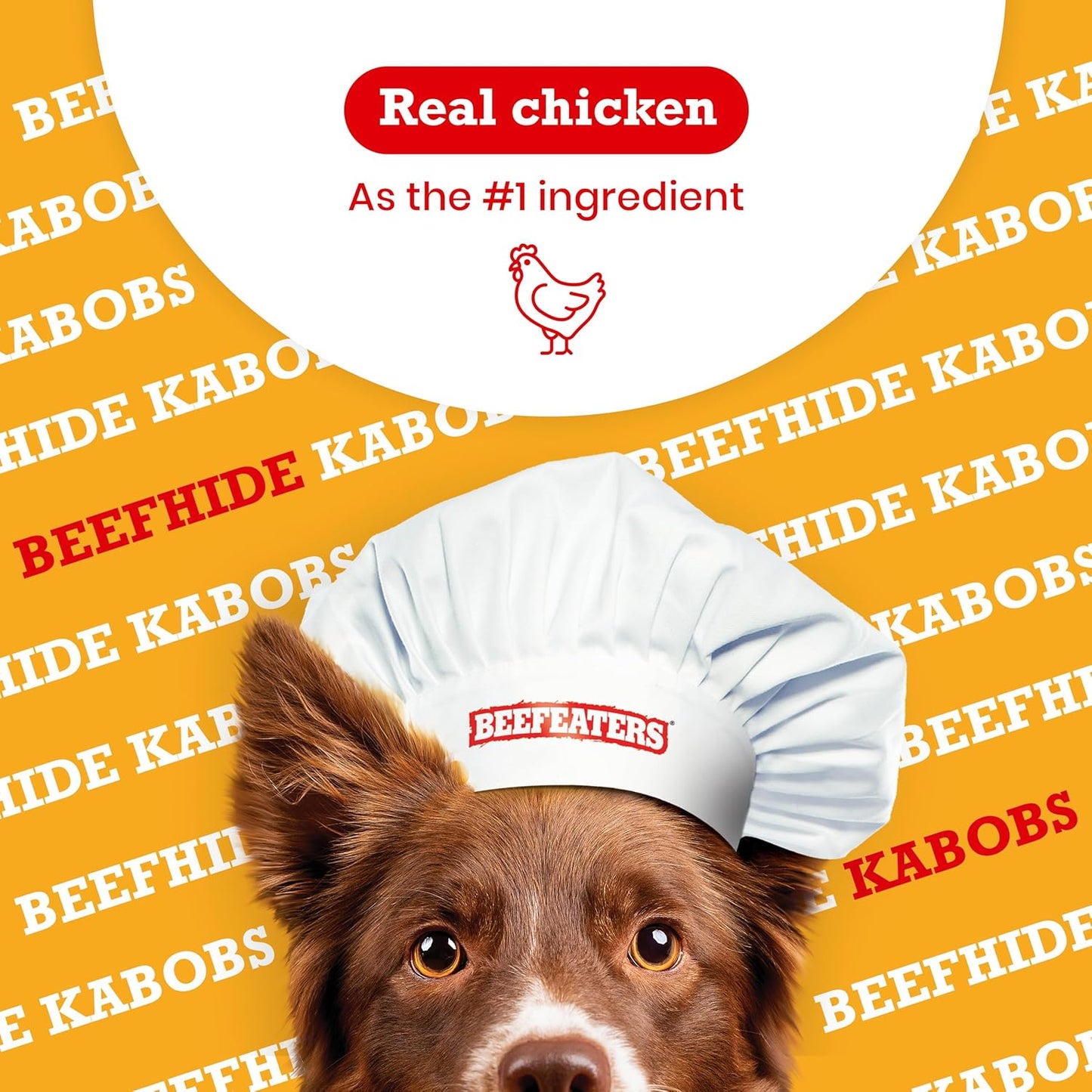 Beefhide Kabobs 12Oz – Dog Treat. Triple Flavor with Real Chicken, Liver & Sweet Potato, Long-Lasting Chew, Supports Dental Health, Ideal for Training