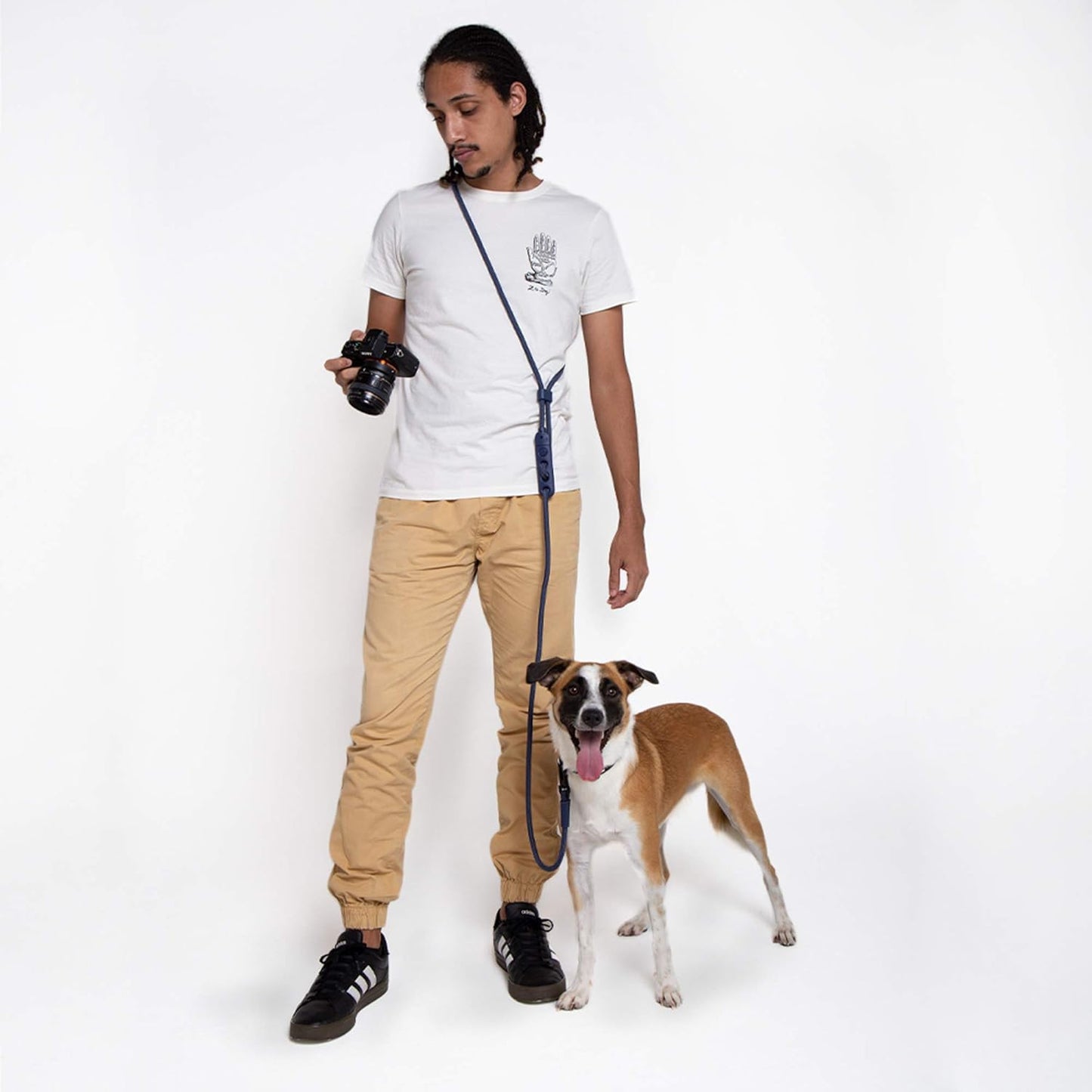 Deep Blue 4-In-1 Hands-Free Dog Leash – Adjustable Reflective Rope, Crossbody, Waist, and Long Leash – Versatile, Durable, and Comfortable