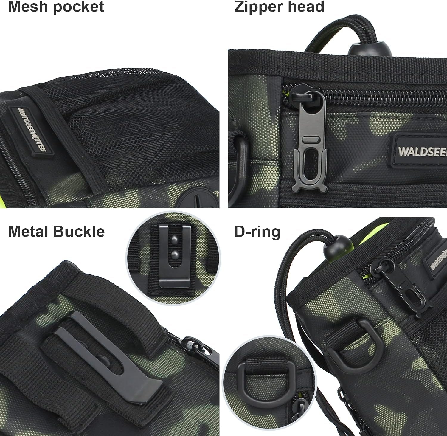 Dog Treat Pouch Waldseemuller Dog Treat Pouch for Training, Dog Training Treat Pouch with Waist Shoulder Strap,Dog Treat Bags Training Pouch 3 Ways to Wear,Dog Treat Pouch for Leash